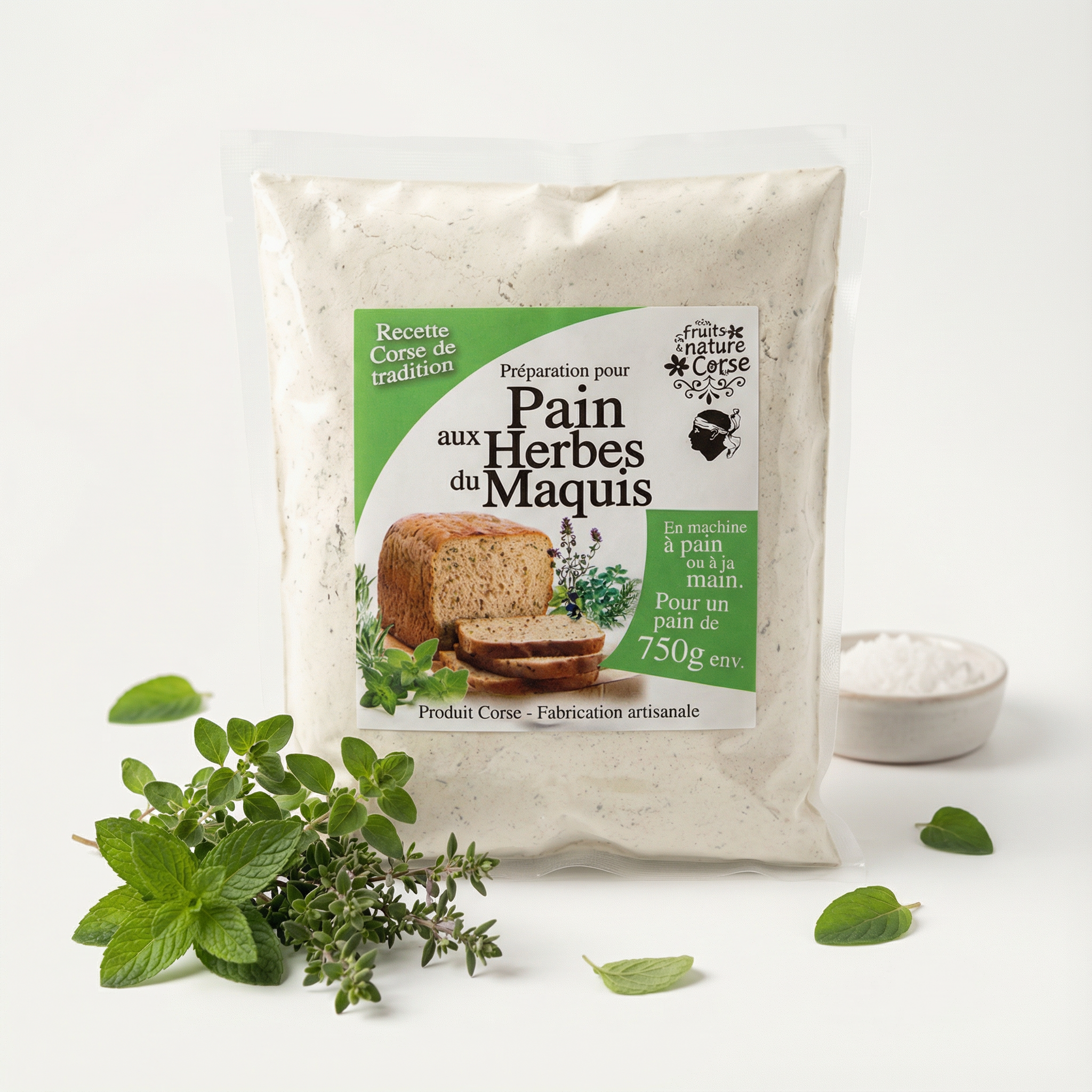 Préparation Pain aux herbes du maquis
