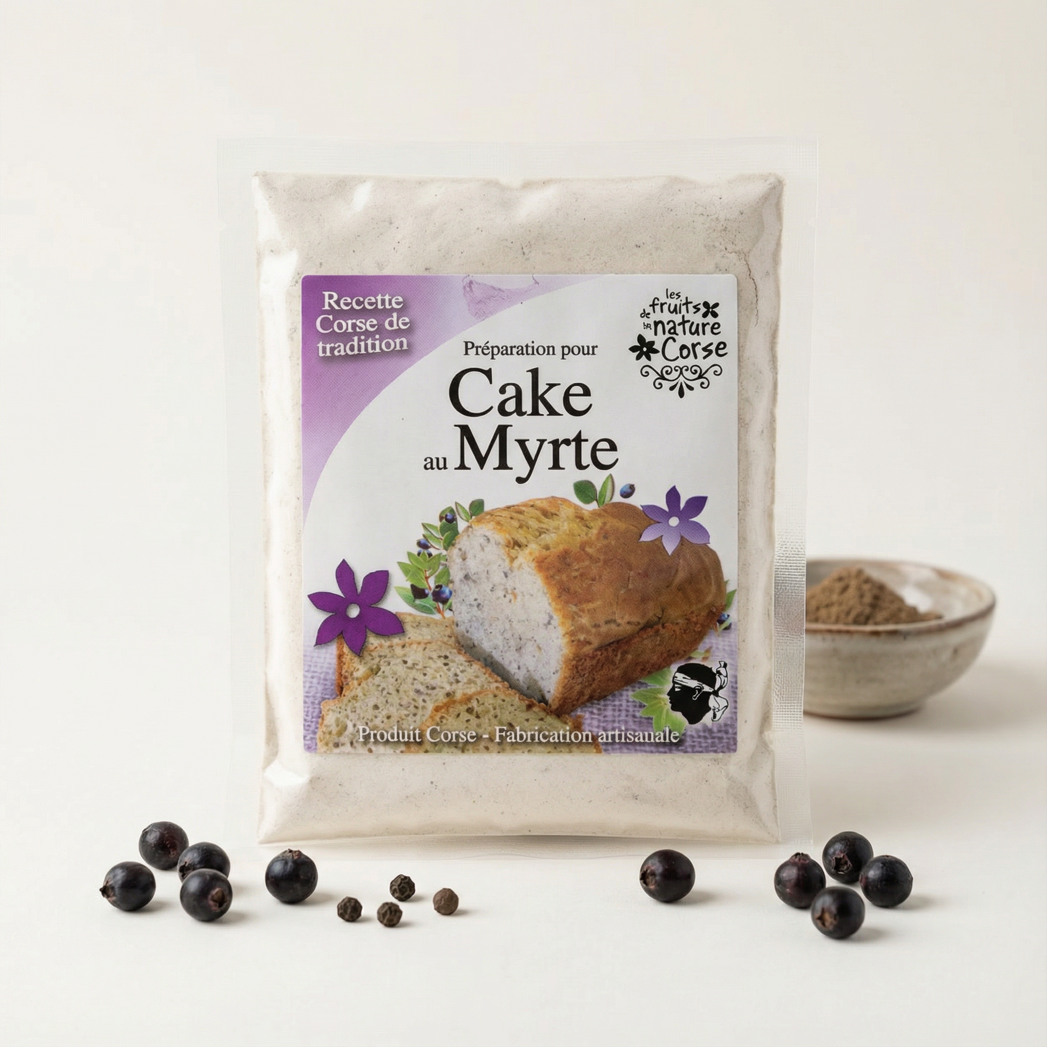 Préparation cake aux baies de myrte