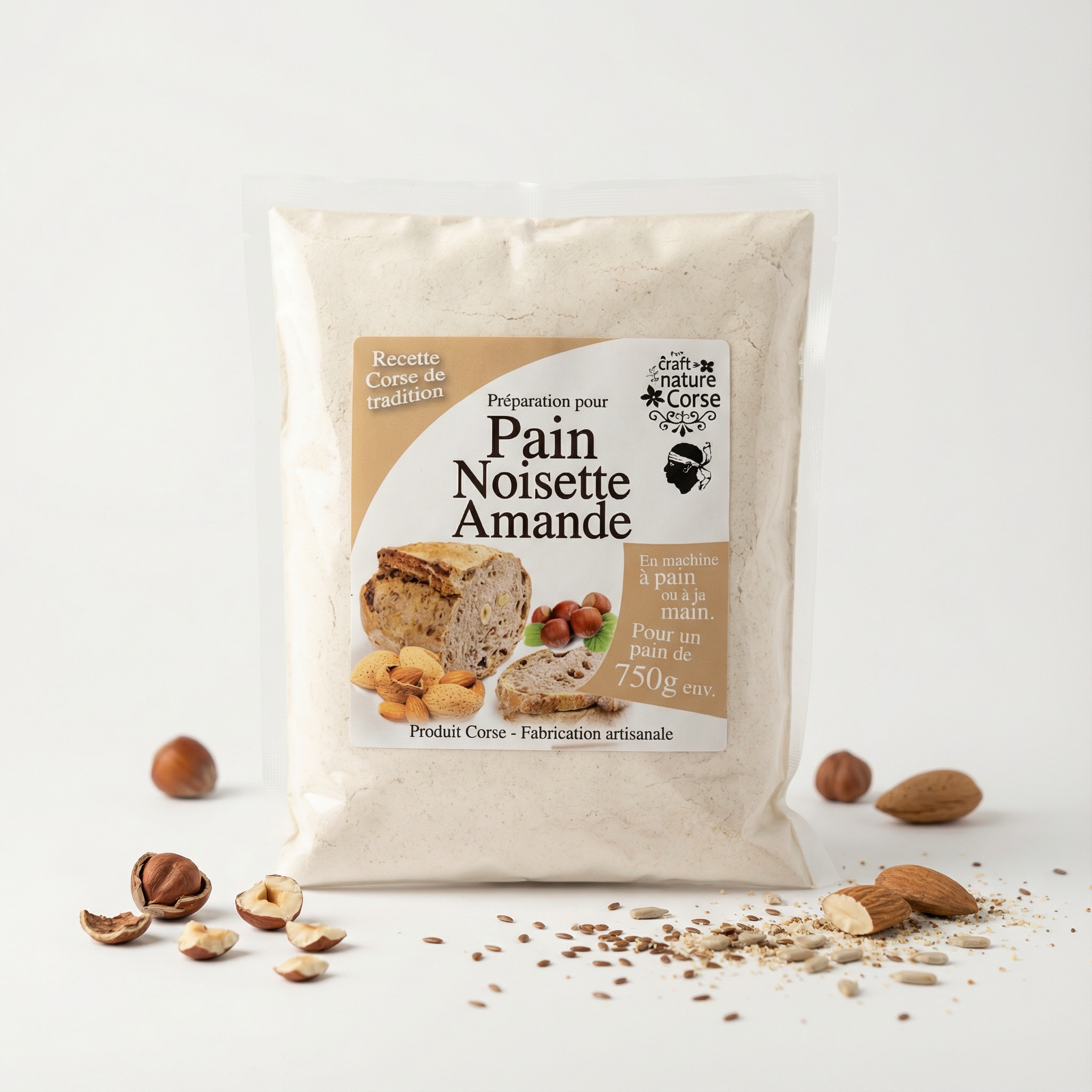 Préparation Pain aux noisettes et amandes