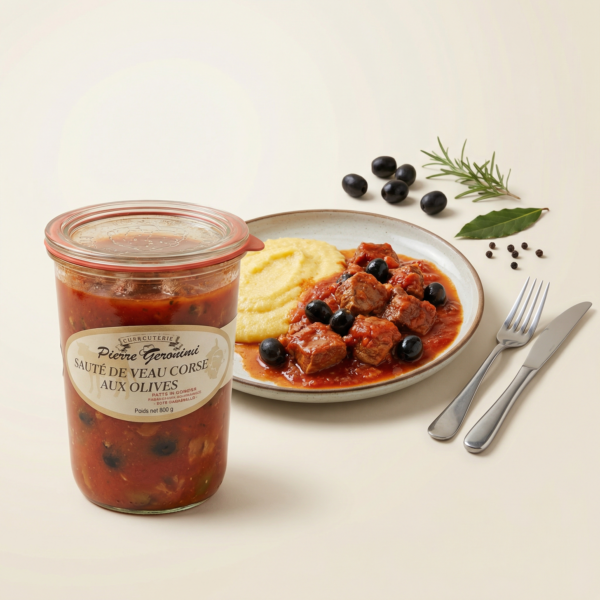 Sauté de veau Corse aux olives