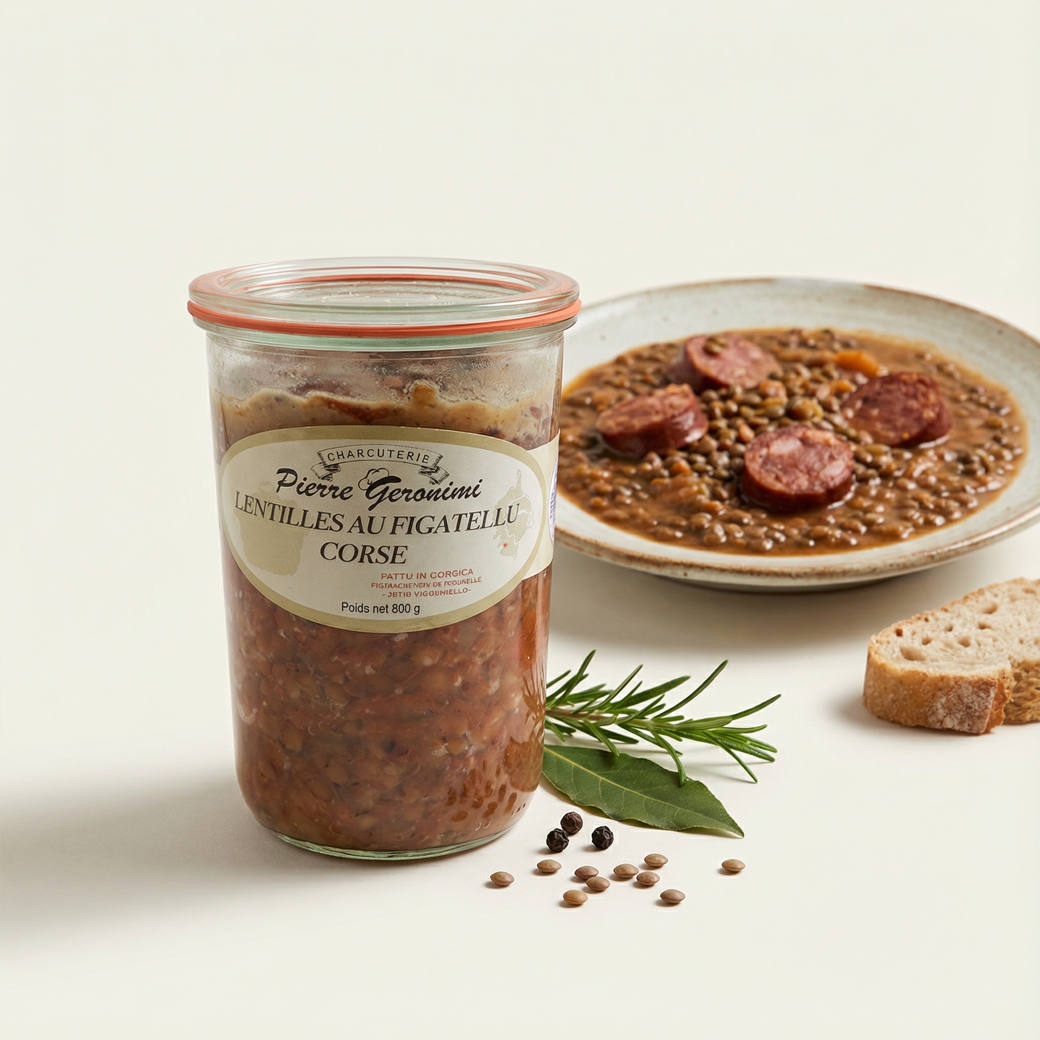 Lentilles au Figatelli Corse